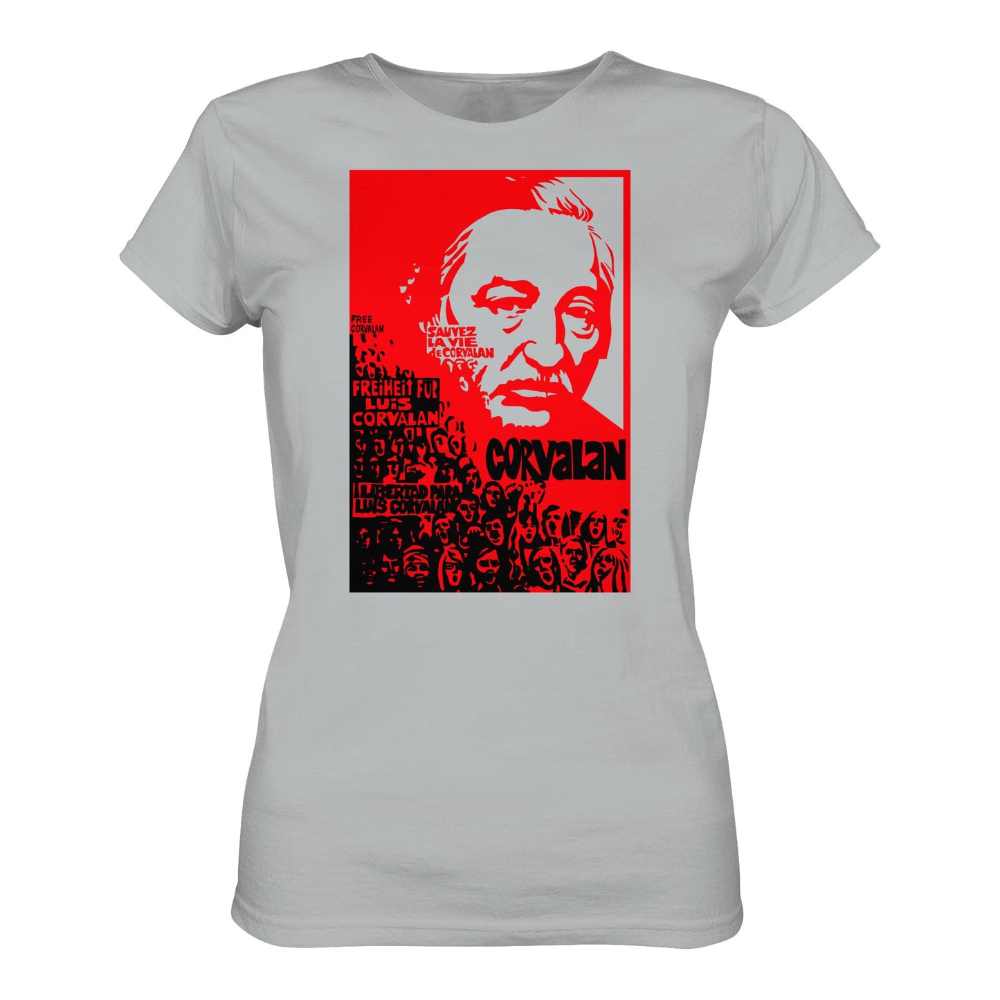 DDR Ostalgie Shirt Mädels • FREIHEIT FÜR LUIS CORVALAN (DDR ORIGINAL-PLAKAT)