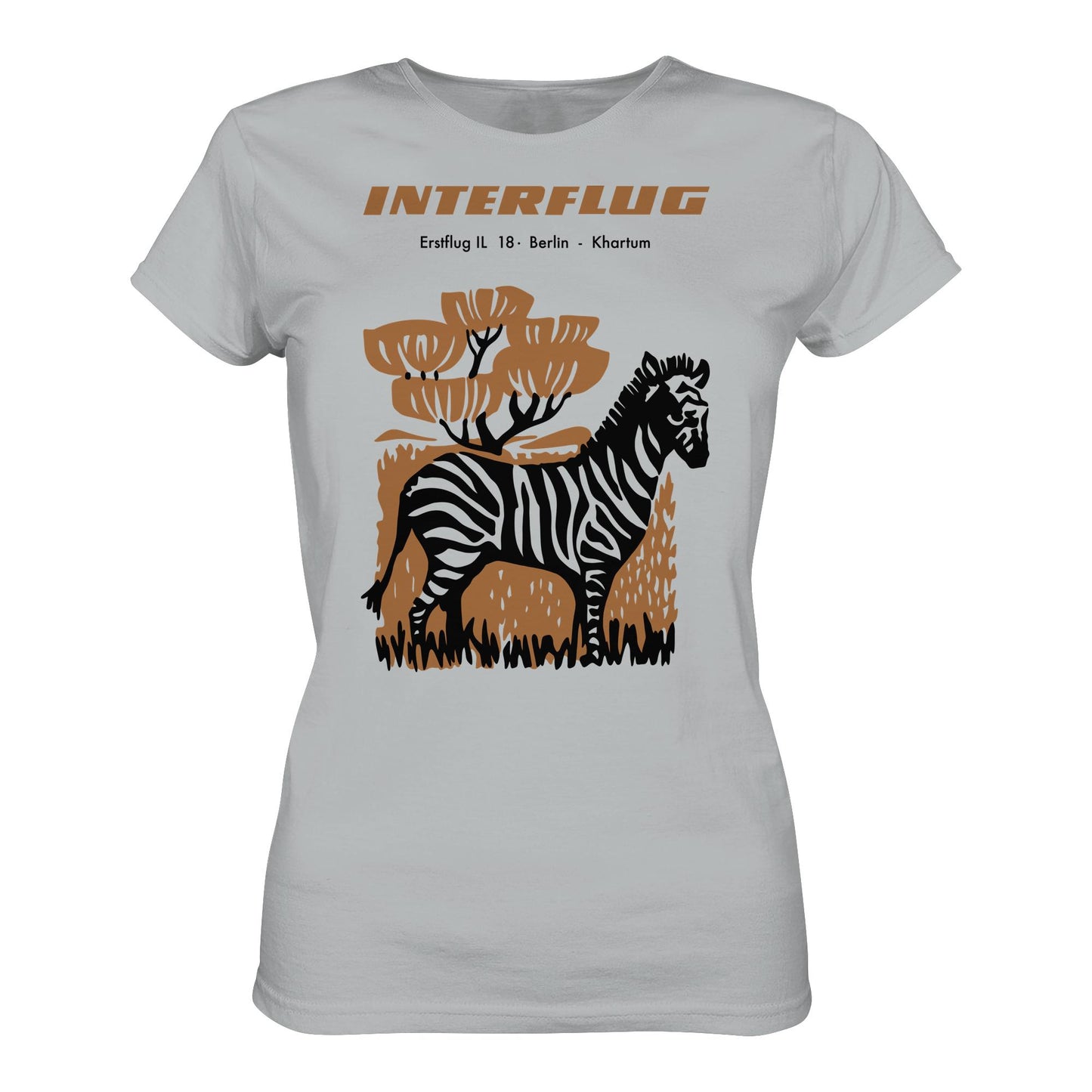 DDR Ostalgie Shirt Mädels • INTERFLUG BERLIN - KHARTUM (ORIGINAL SONDERSTEMPEL)