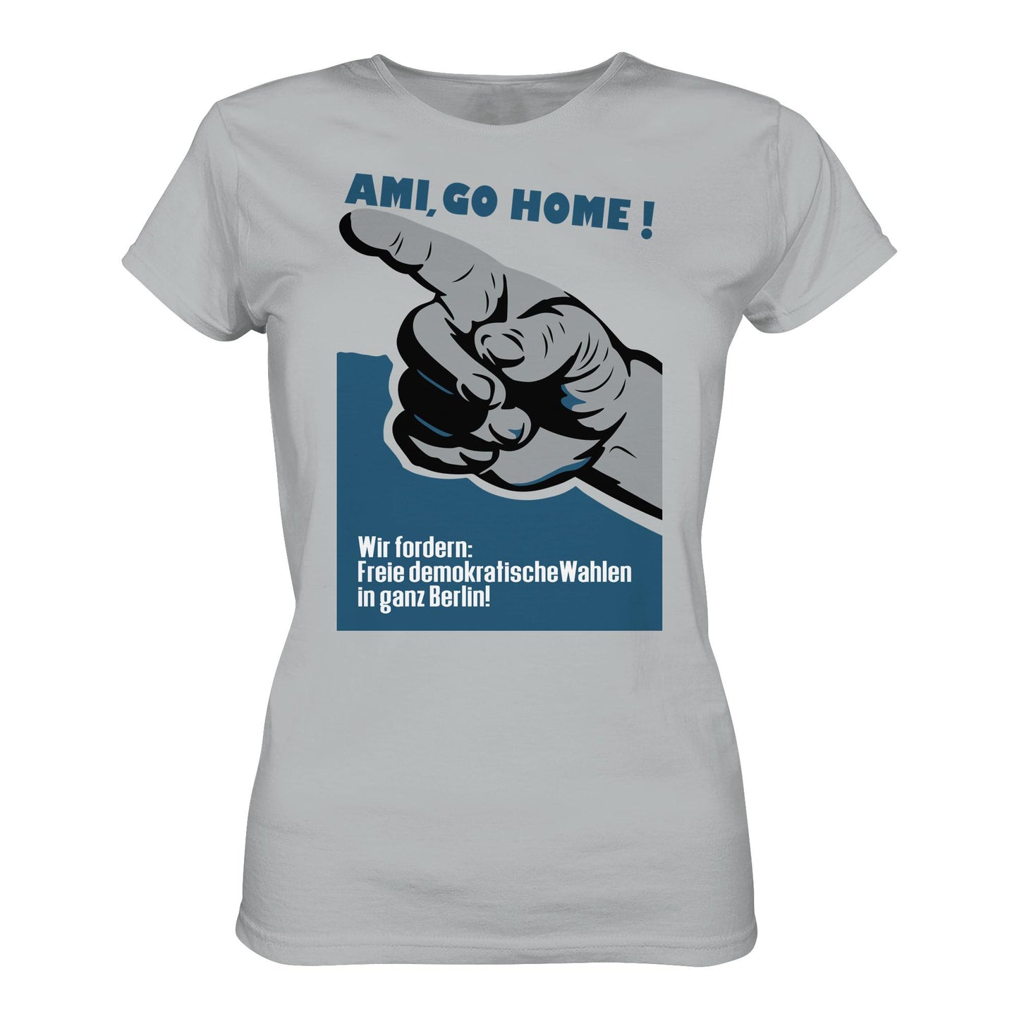 DDR Ostalgie Shirt Mädels • AMI GO HOME! ORIGINALPLAKAT 1950