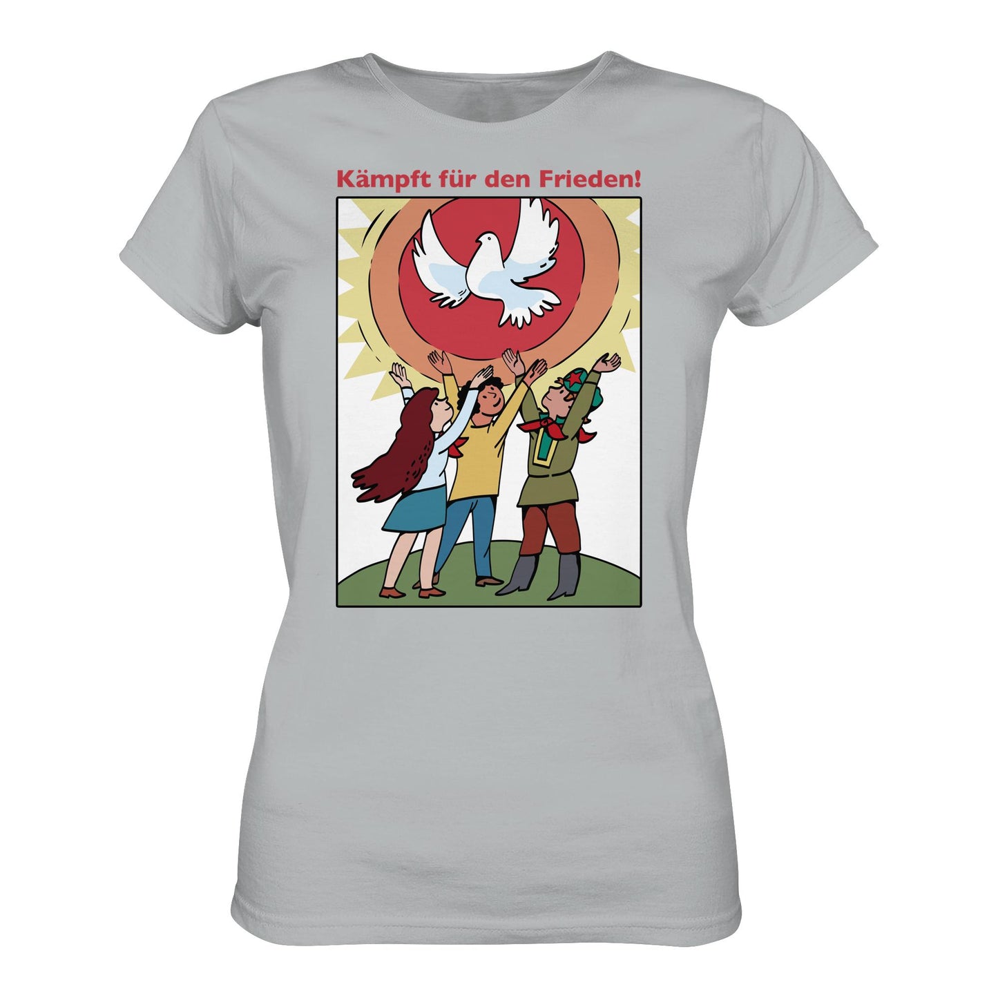 DDR Ostalgie Shirt Mädels • KÄMPFT FÜR DEN FRIEDEN! (DDR-ORIGINAL-PLAKAT)