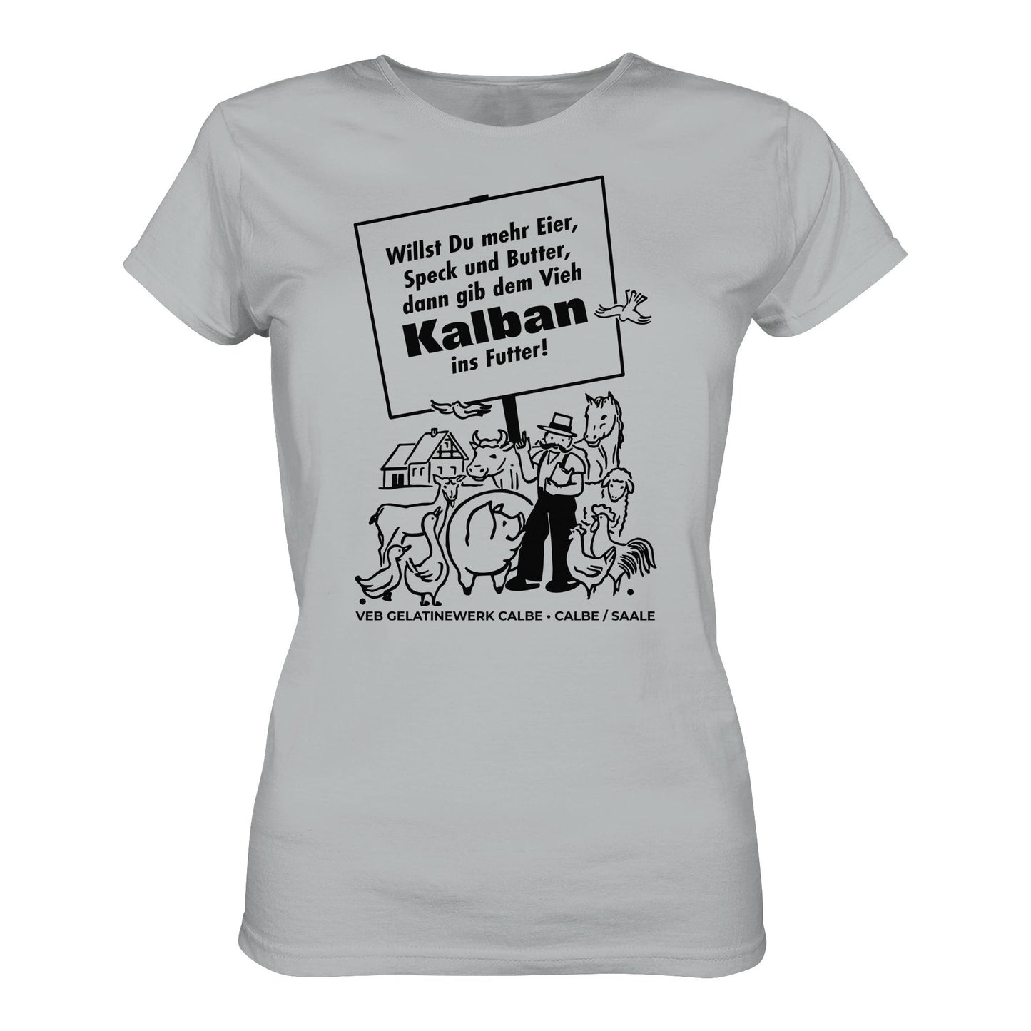 DDR Ostalgie Shirt Mädels • KALBAN, VEB GELATINEWERK CALBE - ORIGINALPLAKAT