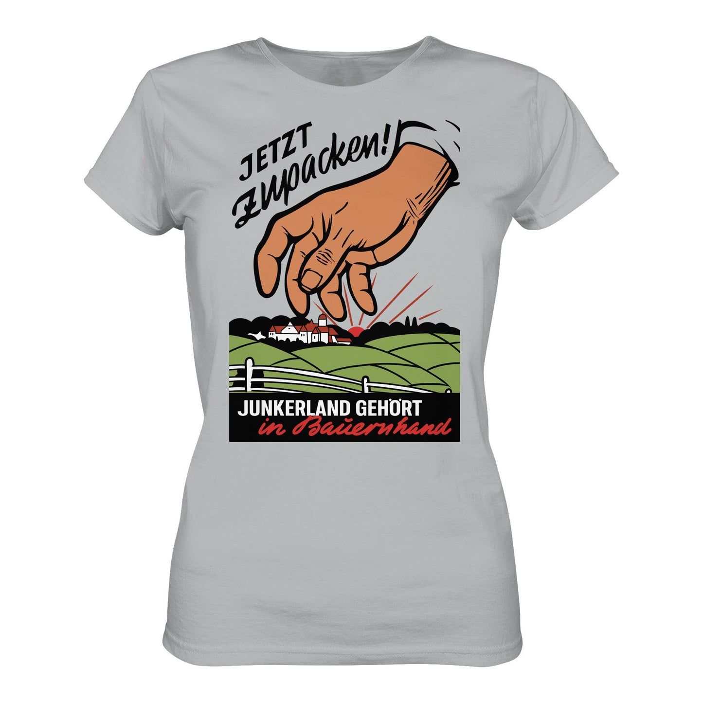 DDR Ostalgie Shirt Mädels • JUNKERLAND GEHÖRT IN BAUERNHAND! - ORIGINALPLAKAT