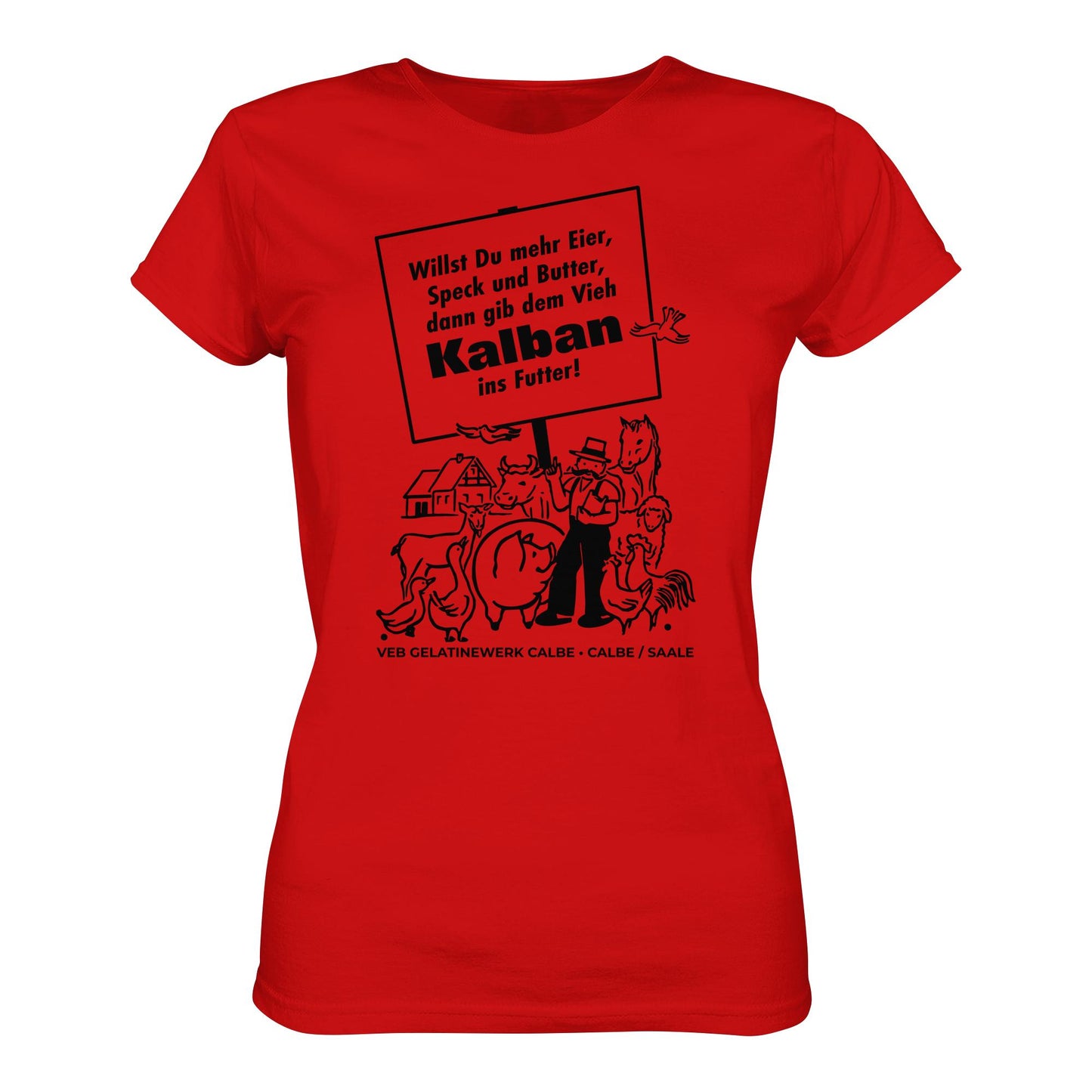 DDR Ostalgie Shirt Mädels • KALBAN, VEB GELATINEWERK CALBE - ORIGINALPLAKAT