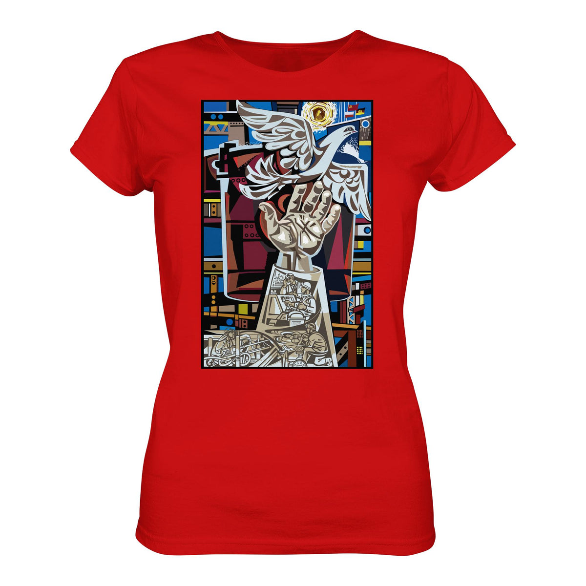 DDR Ostalgie Shirt Mädels • WALTER WOMACKA - MOSAIK MAGISTRALE EISENHÜTTENSTADT (1965)