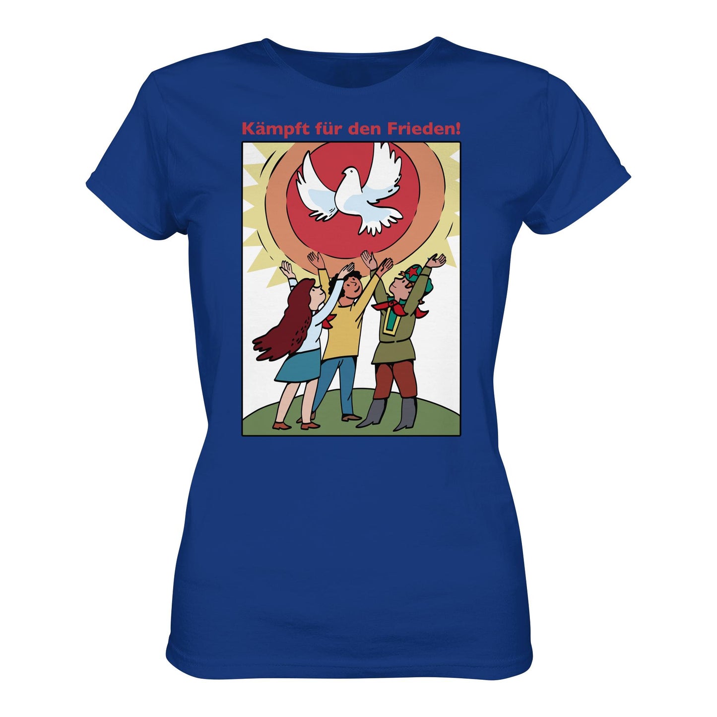 DDR Ostalgie Shirt Mädels • KÄMPFT FÜR DEN FRIEDEN! (DDR-ORIGINAL-PLAKAT)
