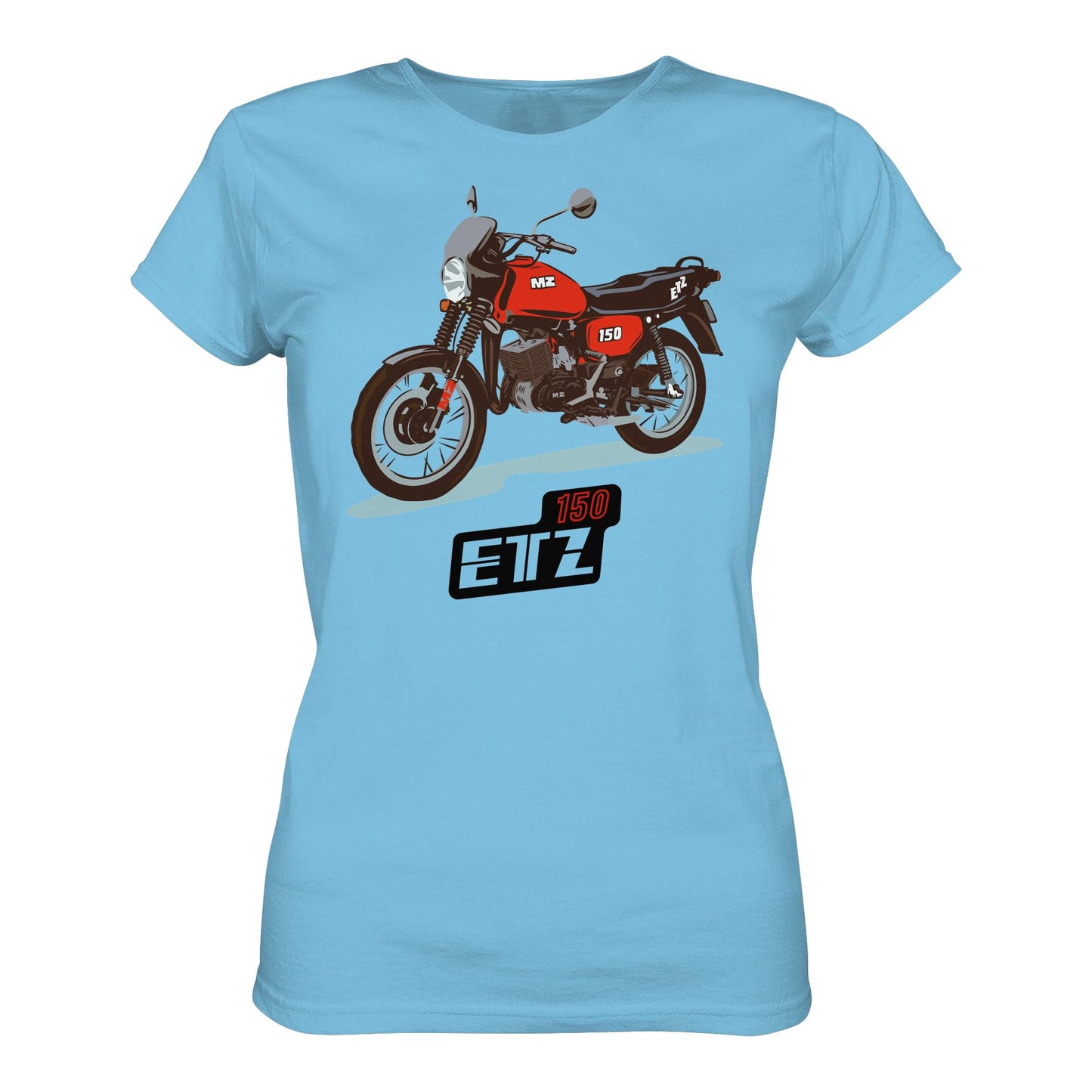 DDR Ostalgie Shirt Mädels • MZ ETZ 150 ROT (ORIGINAL DDR-PLAKAT)