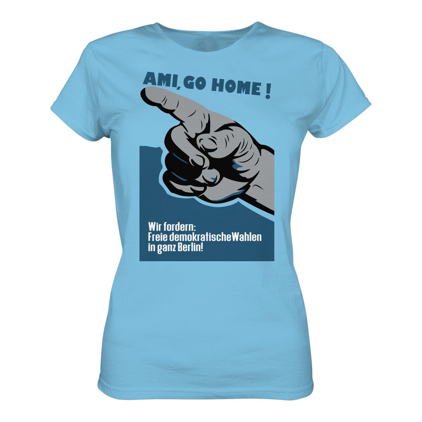 DDR Ostalgie Shirt Mädels • AMI GO HOME! ORIGINALPLAKAT 1950