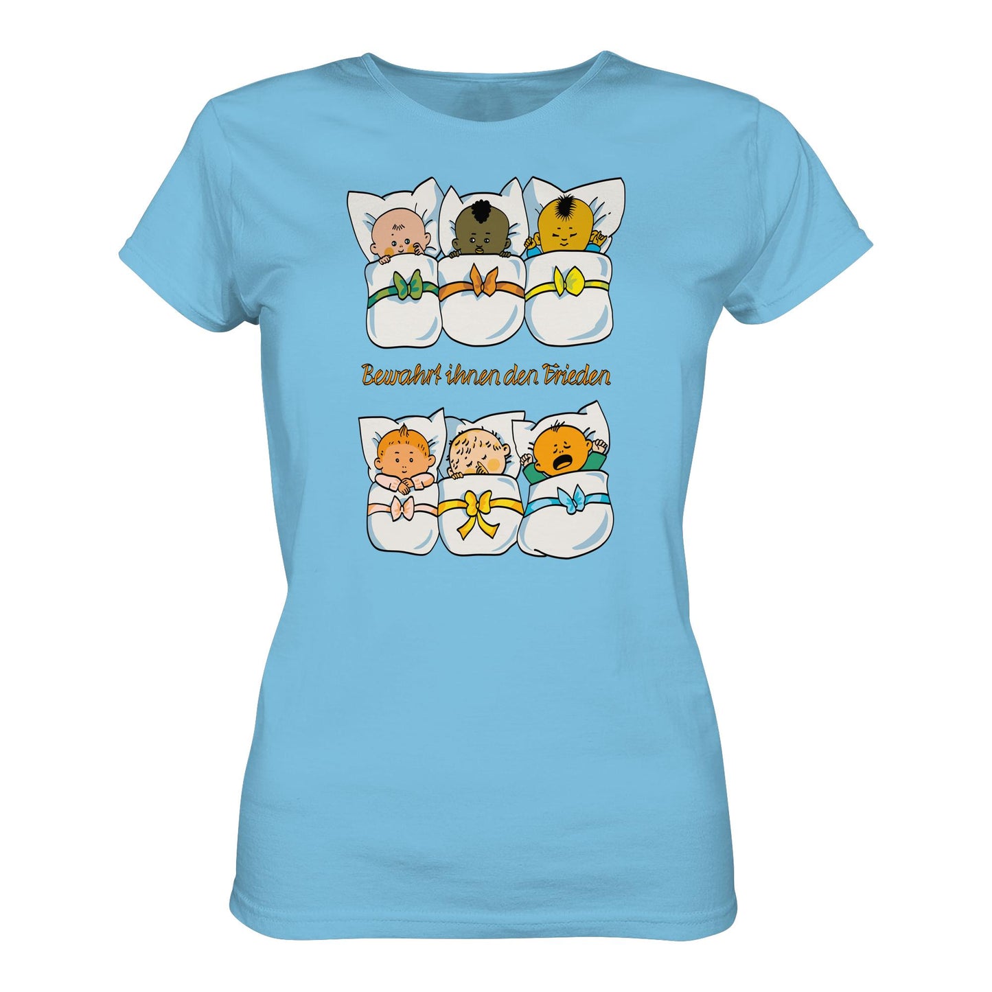 DDR Ostalgie Shirt Mädels • BEWAHRT IHNEN DEN FRIEDEN (DDR ORIGINAL-PLAKAT)