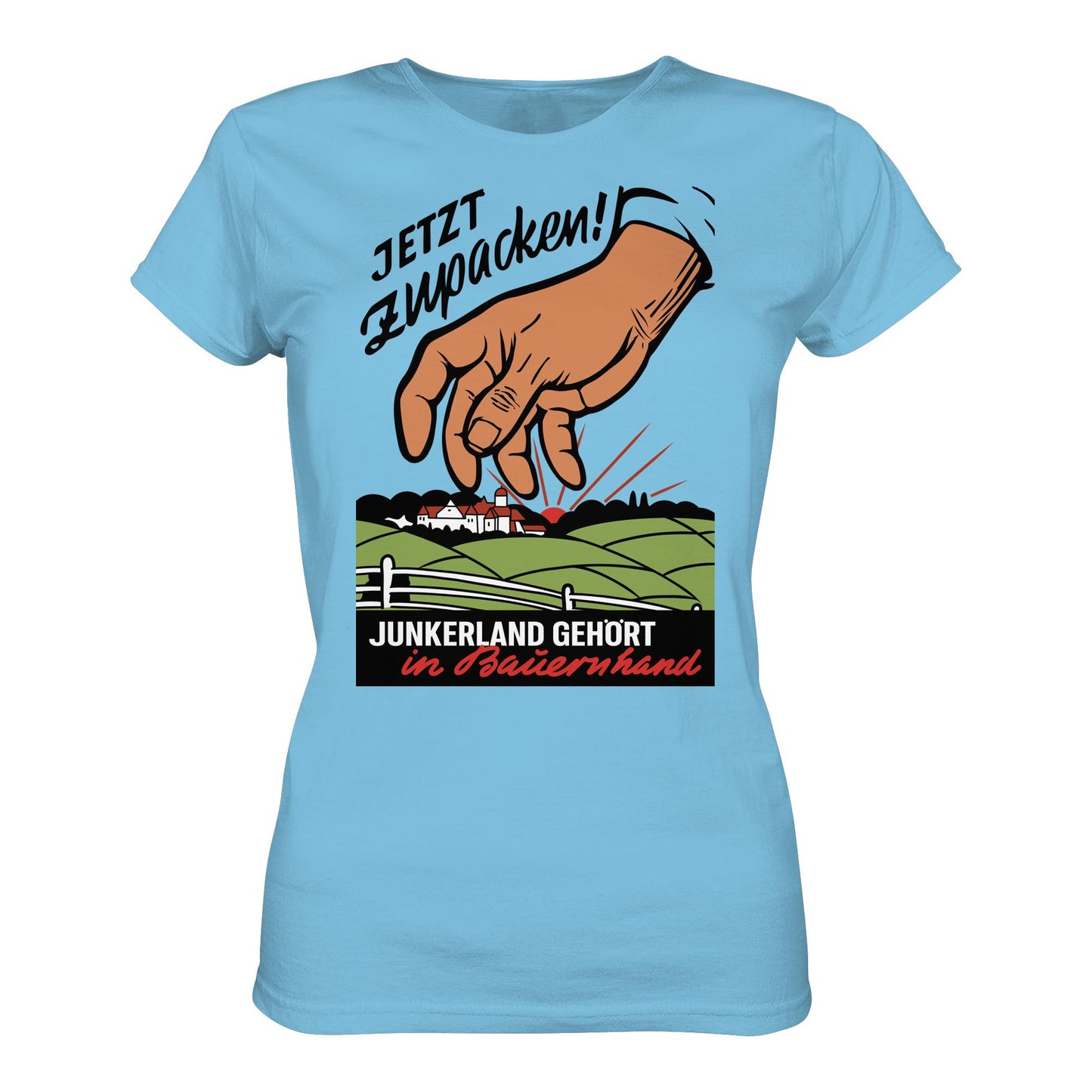 DDR Ostalgie Shirt Mädels • JUNKERLAND GEHÖRT IN BAUERNHAND! - ORIGINALPLAKAT