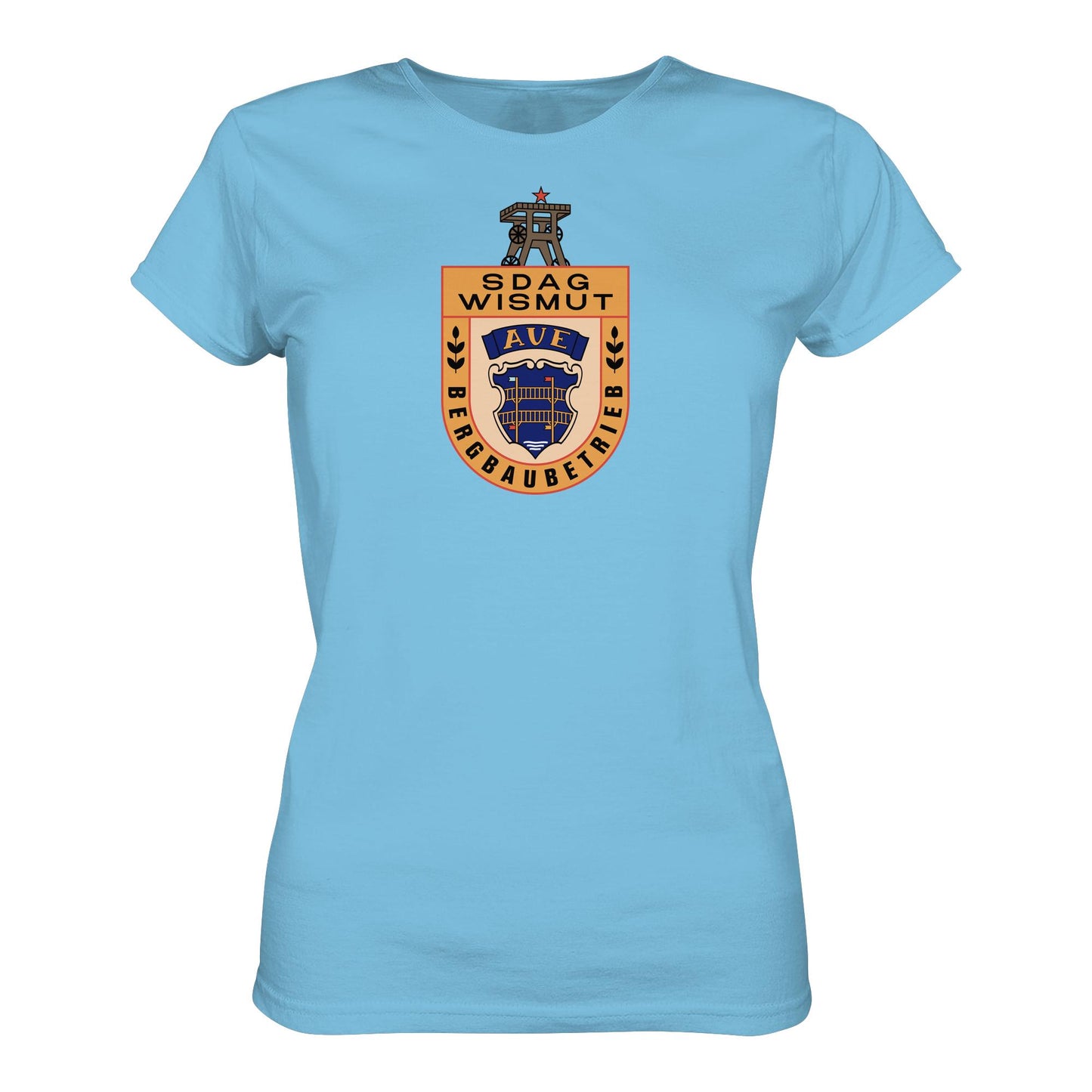 DDR Ostalgie Shirt Mädels • SDAG WISMUT AUE - ABZEICHEN