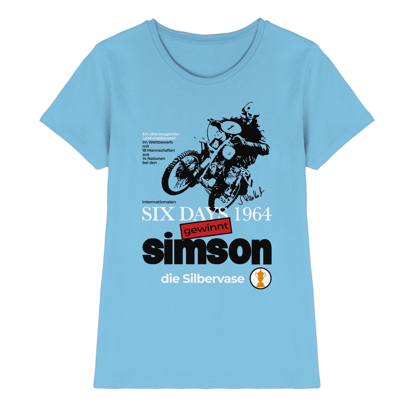 DDR Ostalgie Shirt Mädels • SIMSON GEWINNT SILBERVASE - SIX DAYS 1964