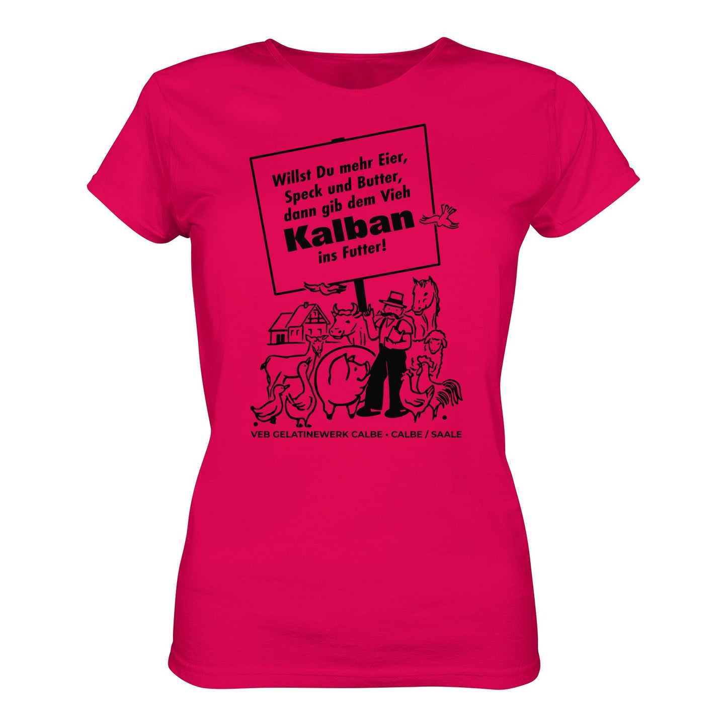 DDR Ostalgie Shirt Mädels • KALBAN, VEB GELATINEWERK CALBE - ORIGINALPLAKAT