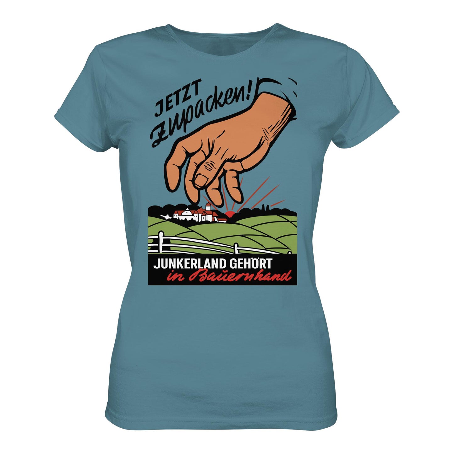 DDR Ostalgie Shirt Mädels • JUNKERLAND GEHÖRT IN BAUERNHAND! - ORIGINALPLAKAT