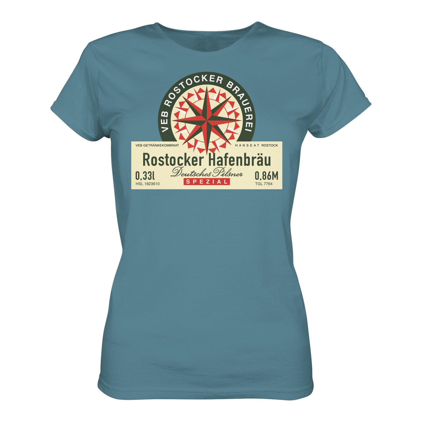 DDR Ostalgie Shirt Mädels • VEB GETRÄNKEKOMBINAT HANSEAT ROSTOCK - HAFENBRÄU