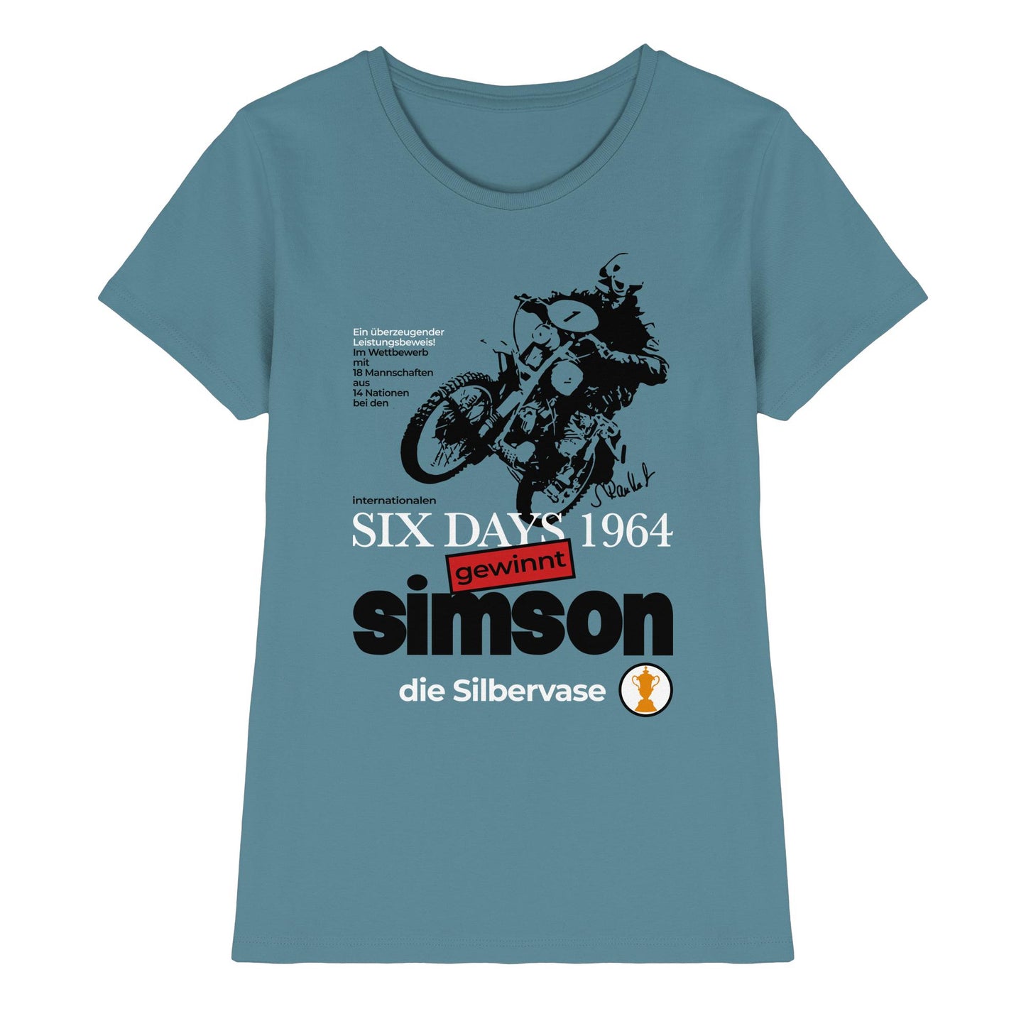 DDR Ostalgie Shirt Mädels • SIMSON GEWINNT SILBERVASE - SIX DAYS 1964