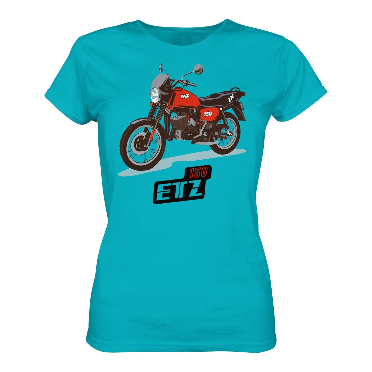 DDR Ostalgie Shirt Mädels • MZ ETZ 150 ROT (ORIGINAL DDR-PLAKAT)
