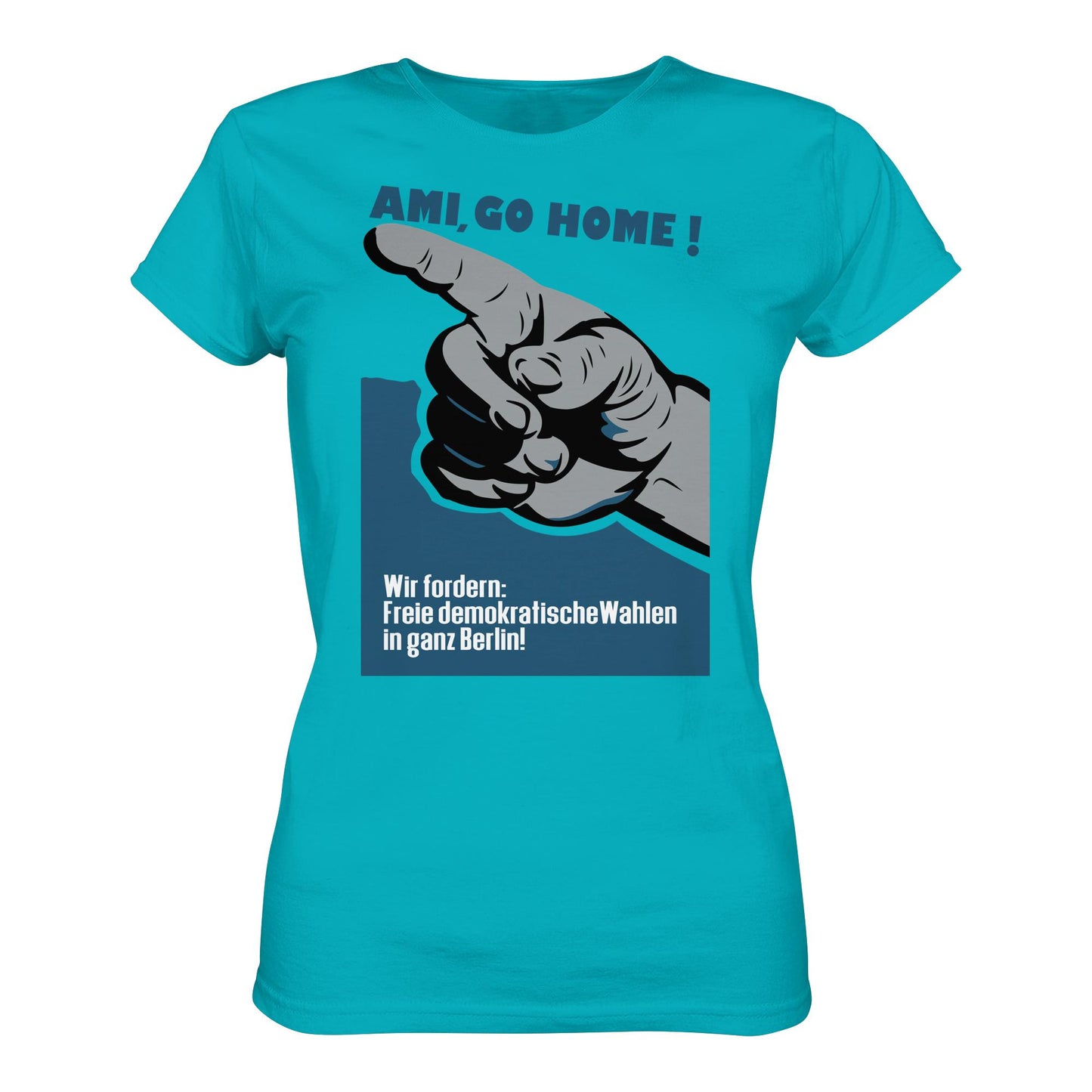 DDR Ostalgie Shirt Mädels • AMI GO HOME! ORIGINALPLAKAT 1950