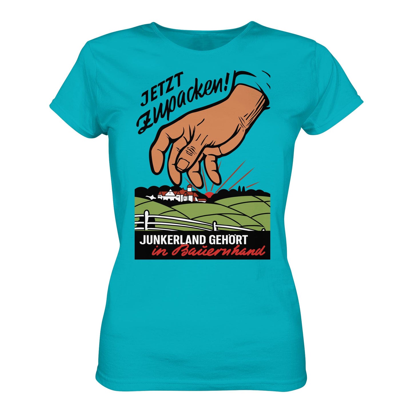 DDR Ostalgie Shirt Mädels • JUNKERLAND GEHÖRT IN BAUERNHAND! - ORIGINALPLAKAT