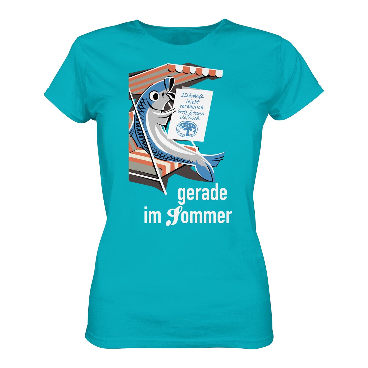 DDR Ostalgie Shirt Mädels • FISCH, FRISCH AUF JEDEN TISCH - GERADE IM SOMMER
