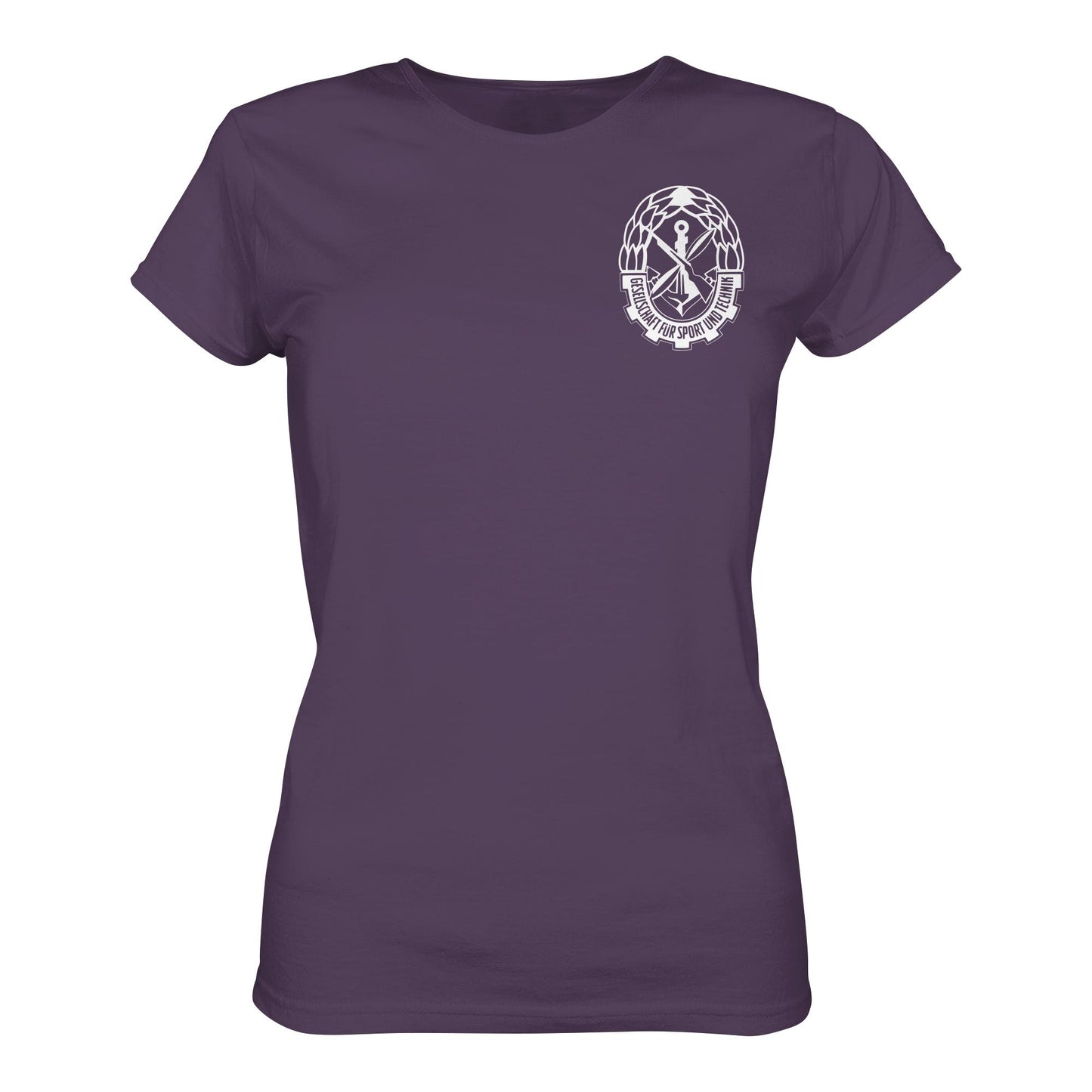 DDR Ostalgie Shirt Mädels • GST - GESELLSCHAFT FÜR SPORT UND TECHNIK (BRUST EMBLEM)