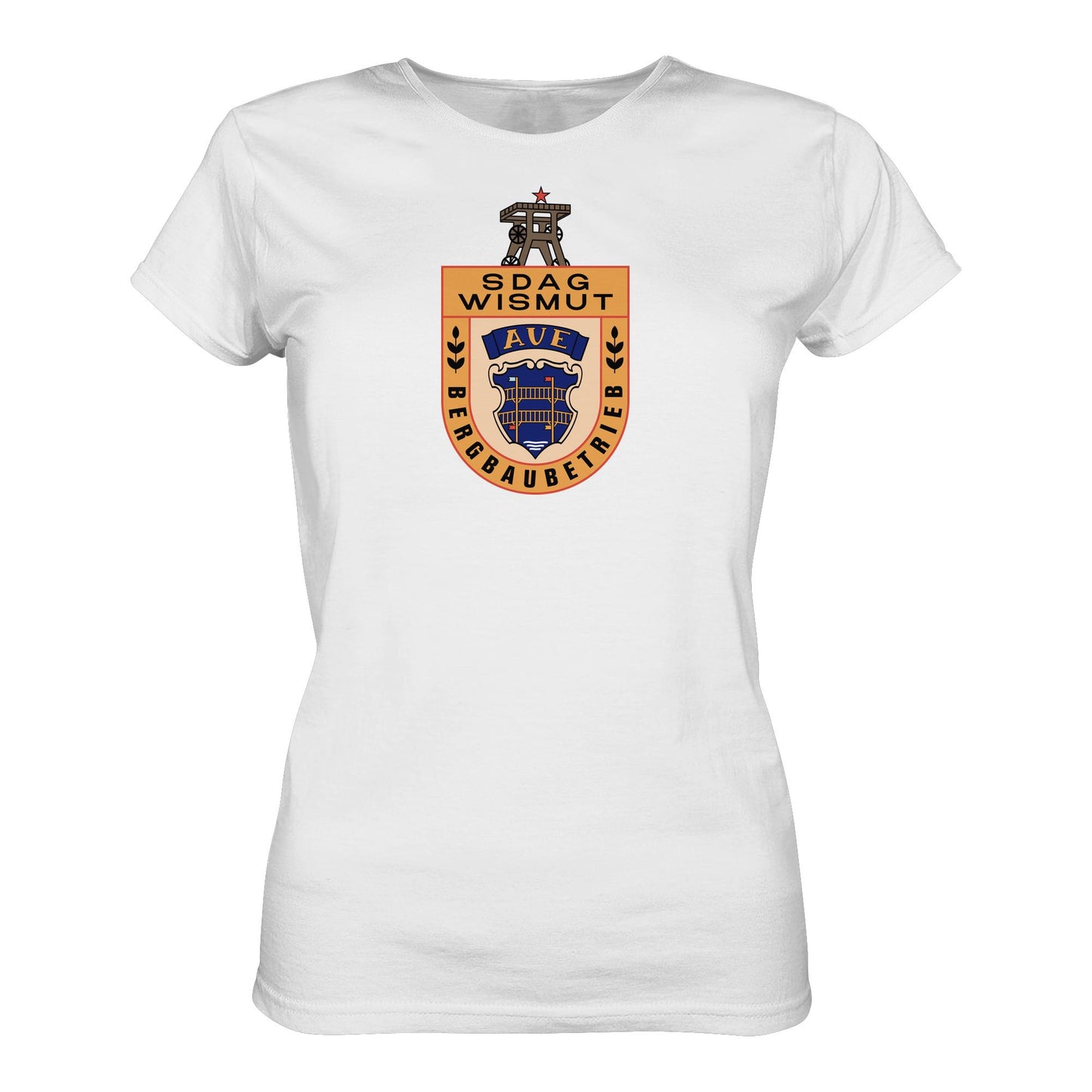 DDR Ostalgie Shirt Mädels • SDAG WISMUT AUE - ABZEICHEN