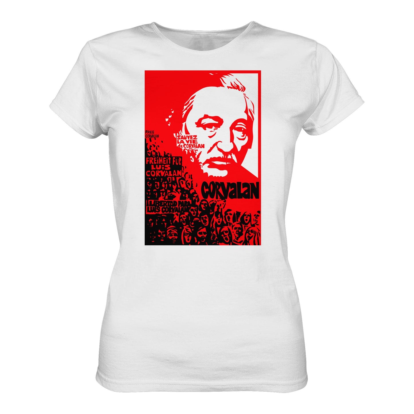 DDR Ostalgie Shirt Mädels • FREIHEIT FÜR LUIS CORVALAN (DDR ORIGINAL-PLAKAT)