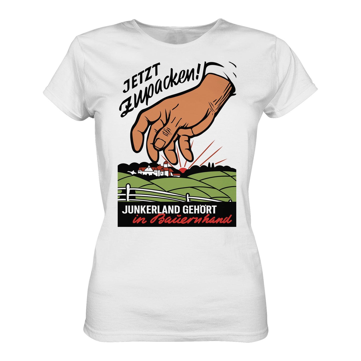 DDR Ostalgie Shirt Mädels • JUNKERLAND GEHÖRT IN BAUERNHAND! - ORIGINALPLAKAT