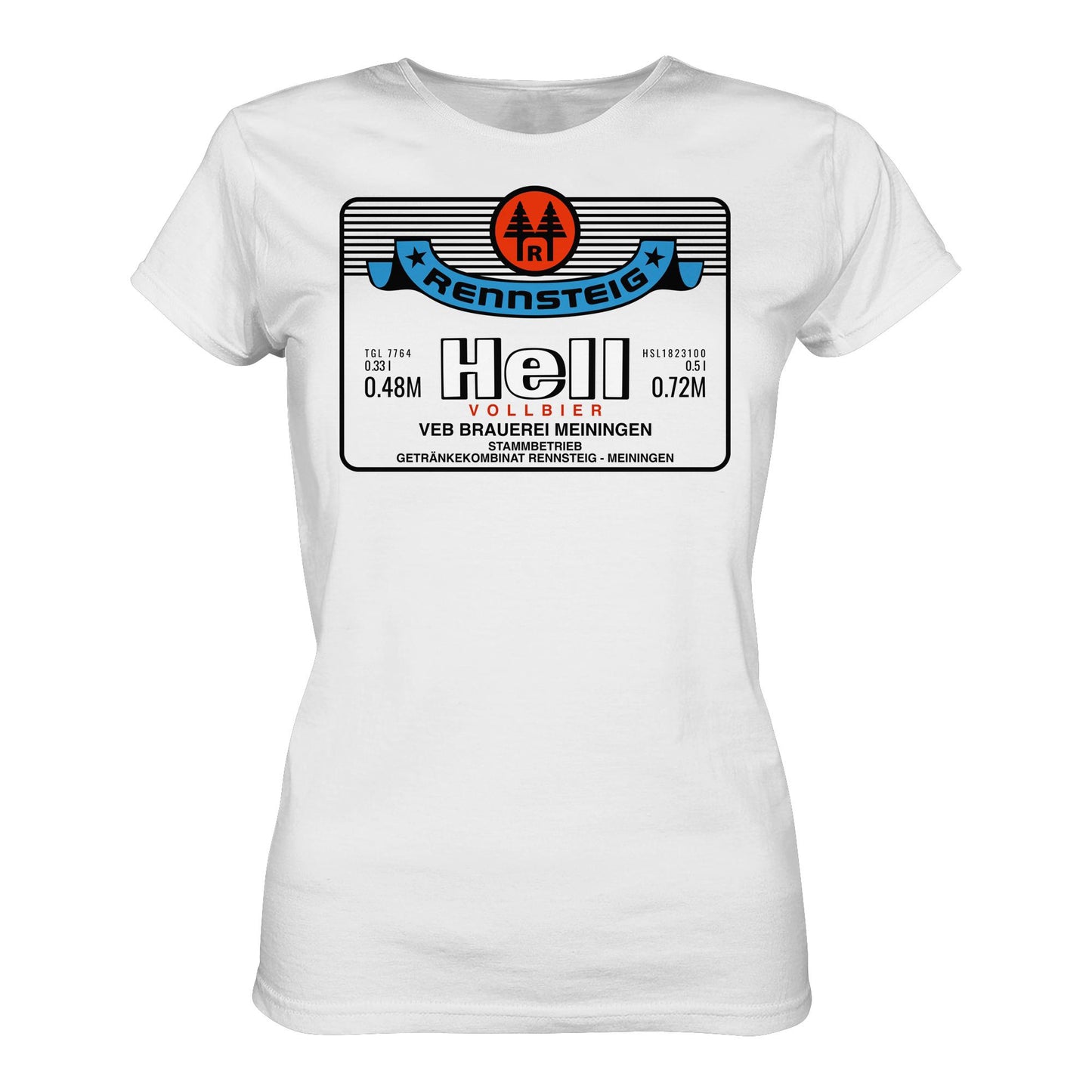 DDR Ostalgie Shirt Mädels • RENNSTEIG HELL - VEB BRAUEREI MEININGEN