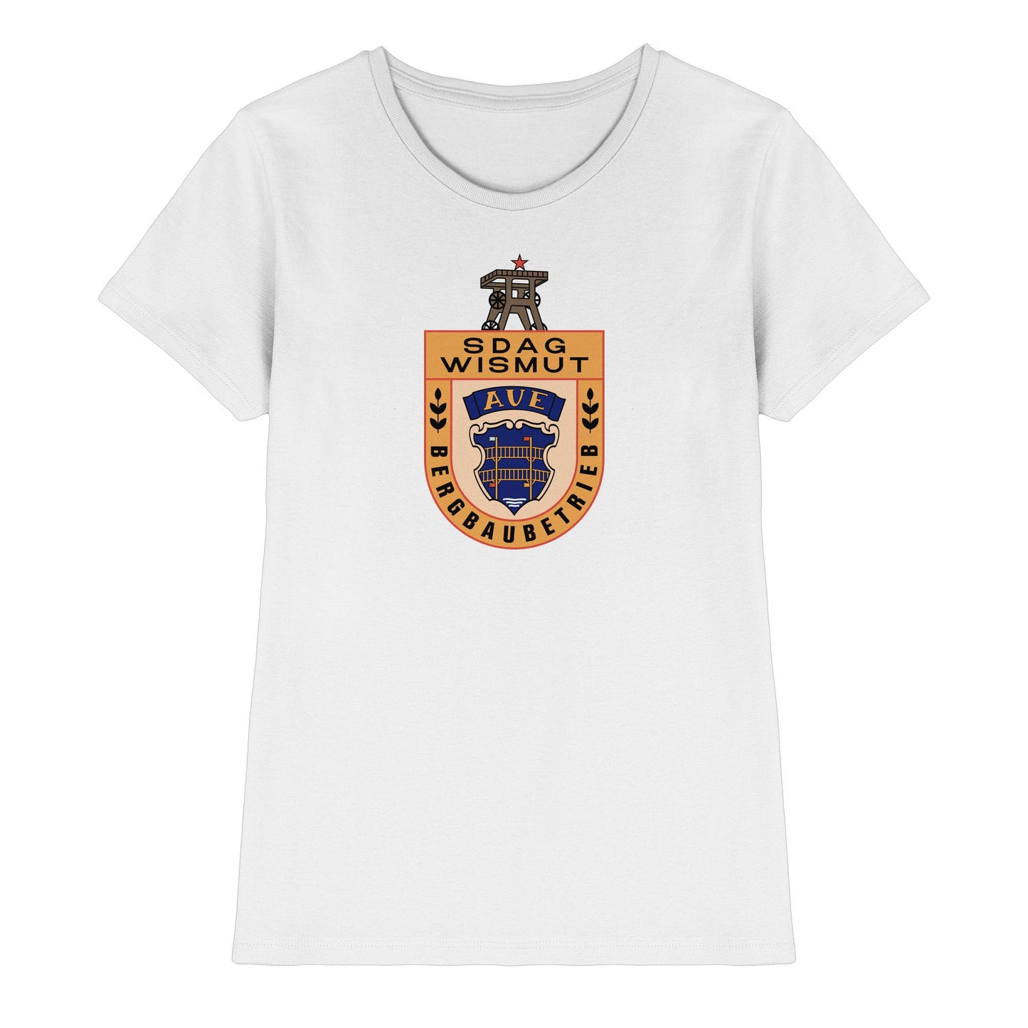 DDR Ostalgie Shirt Mädels • SDAG WISMUT AUE - ABZEICHEN