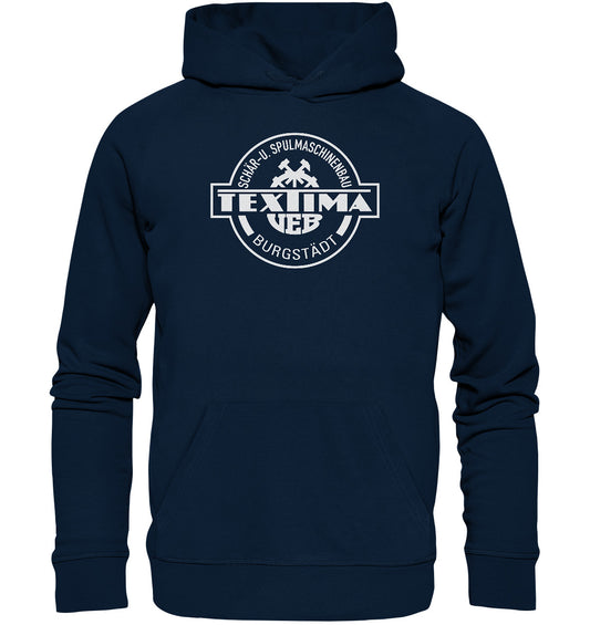 DDR Ostalgie Kapuze / Organic Hoodie Unisex • VEB TEXTIMA BURGSTÄDT
