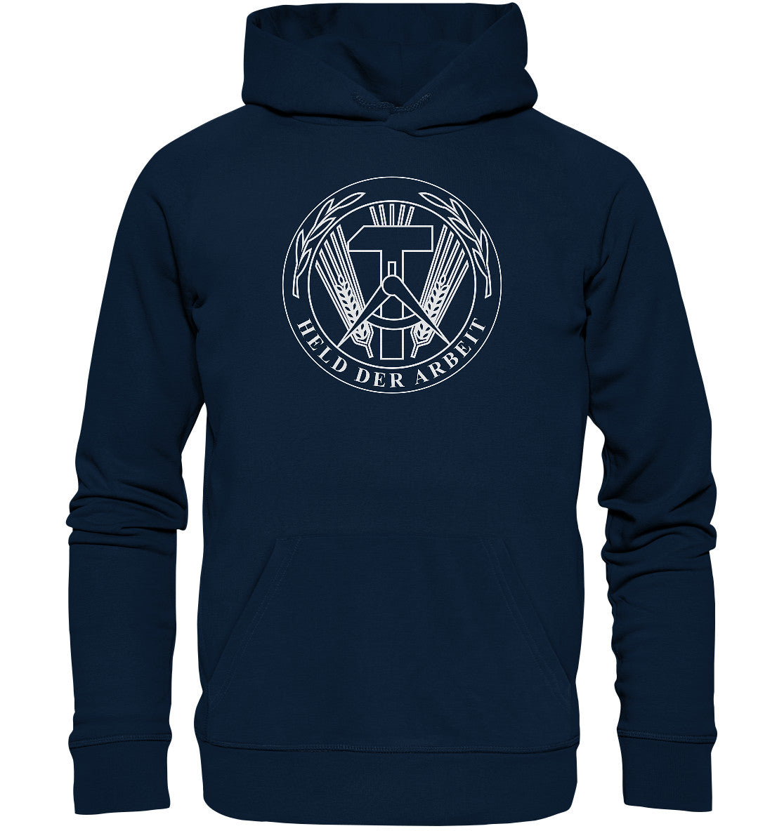 DDR Ostalgie Kapuze / Organic Hoodie Unisex •  HELD DER ARBEIT- ORIGINALMEDAILLE