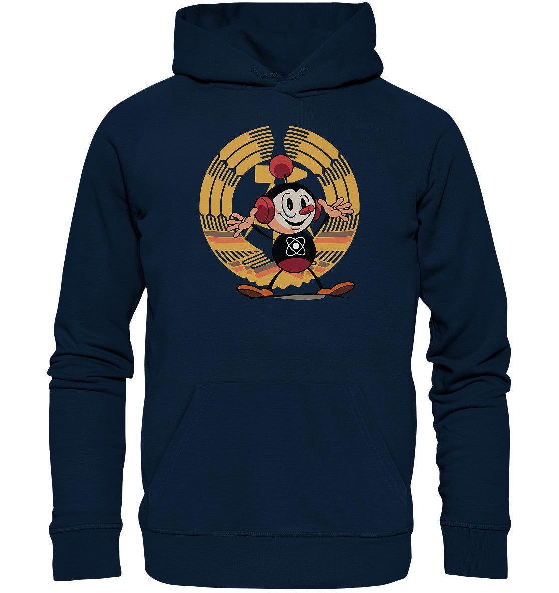 DDR Ostalgie Kapuze / Organic Hoodie Unisex • ATOMINO - DDR KERNKRAFT