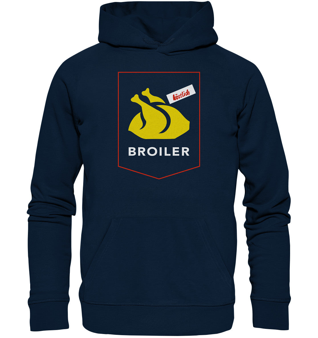 DDR Ostalgie Kapuze / Organic Hoodie Unisex • BROILER LOGO
