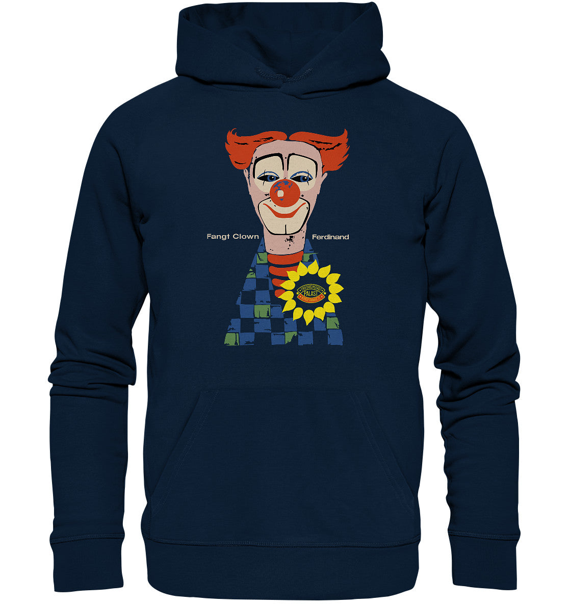 DDR Ostalgie Kapuze / Organic Hoodie Unisex • FANGT CLOWN FERDINAND - FRIEDRICHSTADTPALAST BERLIN