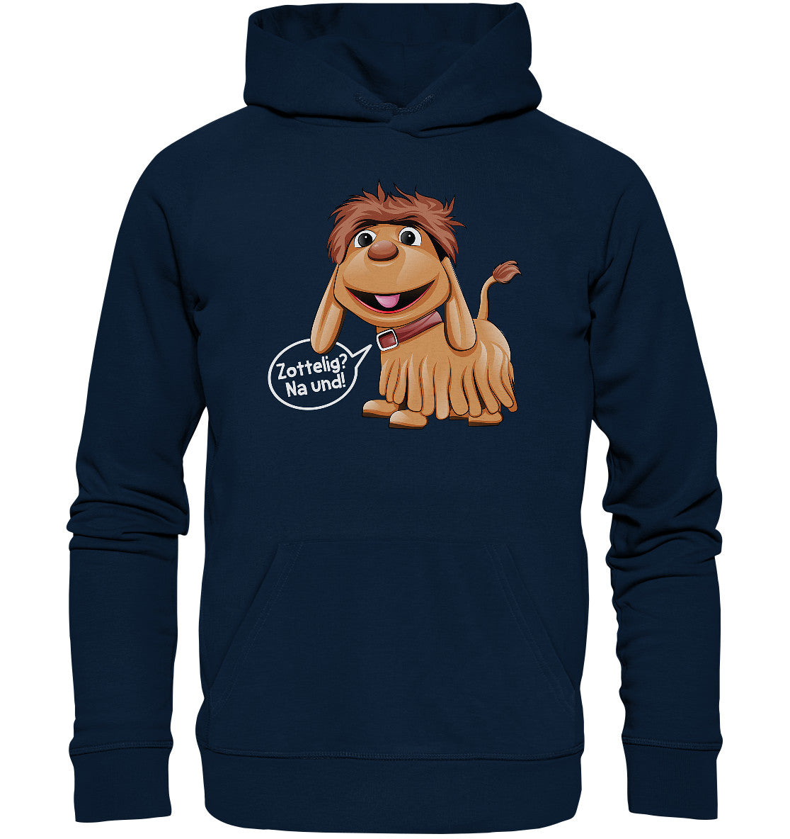 DDR Ostalgie Kapuze / Organic Hoodie Unisex • UNSER SANDMÄNNCHEN - MOPPI - ZOTTELIG? NA UND!