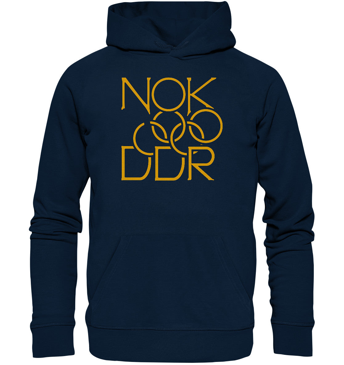 DDR Ostalgie Kapuze / Organic Hoodie Unisex • NATIONALES OLYMPISCHES KOMMITEE DER DDR