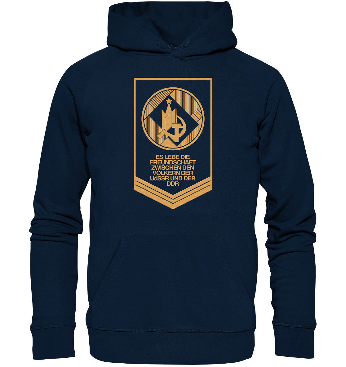 DDR Ostalgie Kapuze / Organic Hoodie Unisex • FREUNDSCHAFT UDSSR - DDR