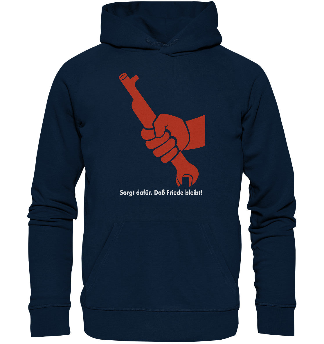 DDR Ostalgie Kapuze / Organic Hoodie Unisex • SORGT DAFÜR, DASS FRIEDE BLEIBT - DDR-PLAKAT 1982