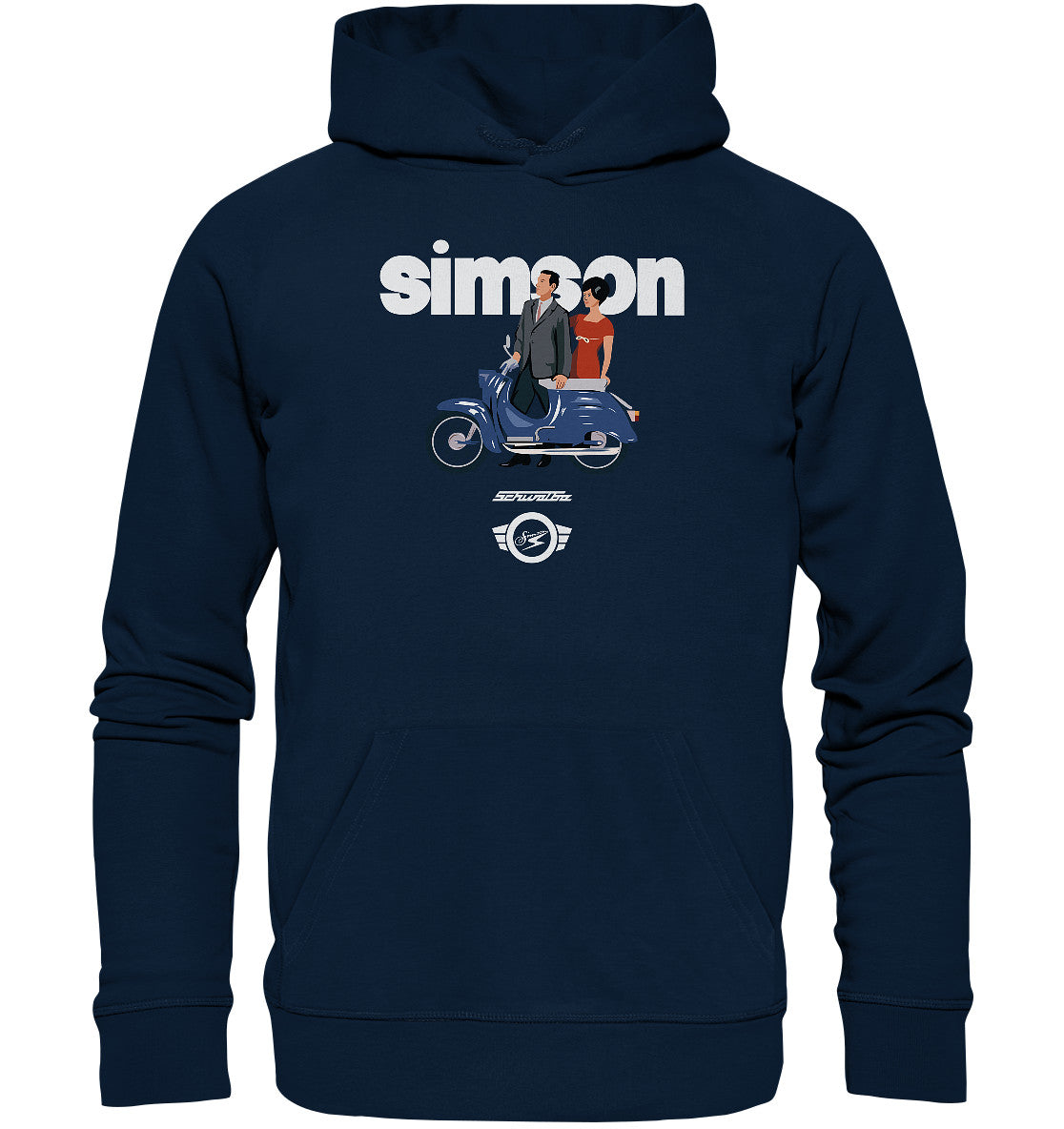 DDR Ostalgie Kapuze / Organic Hoodie Unisex • SIMSON SCHWALBE - ORIGINAL WERBUNG 1964