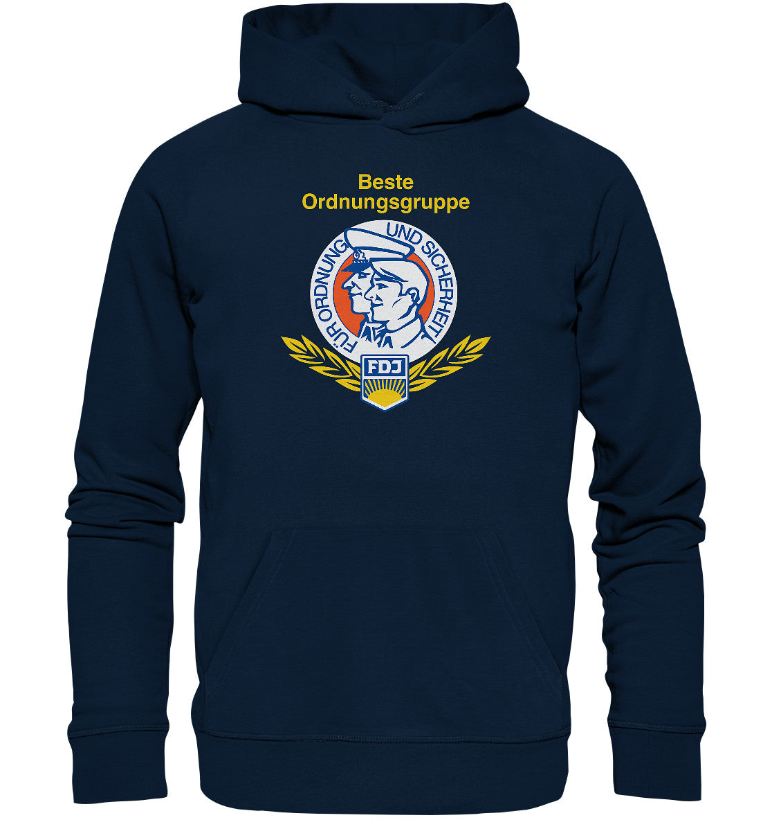 DDR Ostalgie Kapuze / Organic Hoodie Unisex • FDJ ORDNUNGSGRUPPE