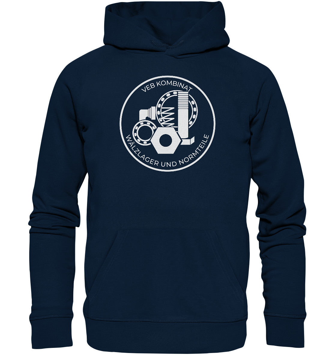 DDR Ostalgie Kapuze / Organic Hoodie Unisex • VEB WÄLZLAGER UND NORMTEILE KARL-MARX-STADT