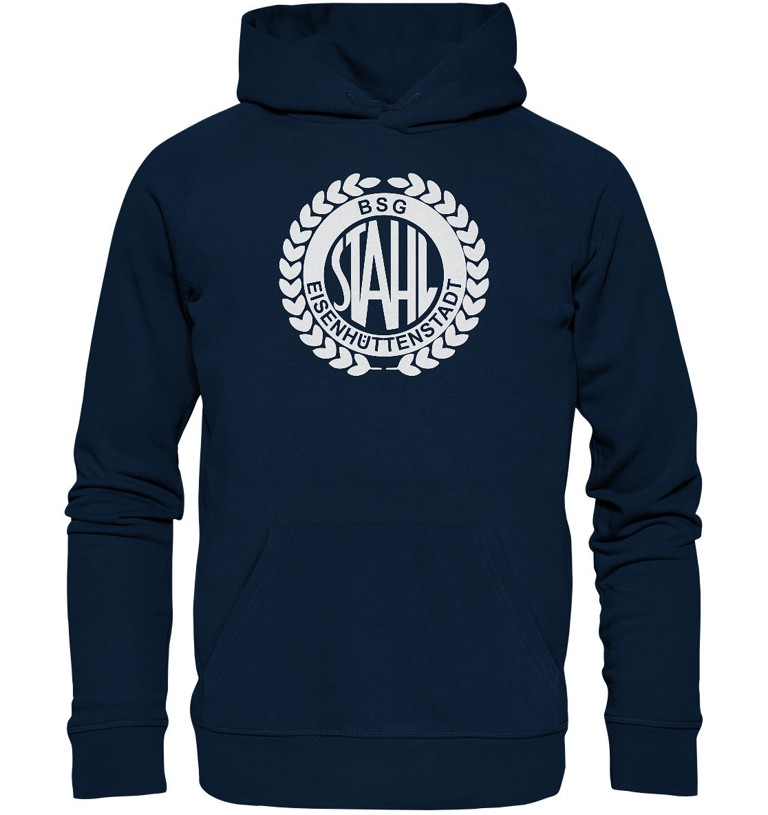 DDR Ostalgie Kapuze / Organic Hoodie Unisex • BSG EISENHÜTTENSTADT - DUNKEL