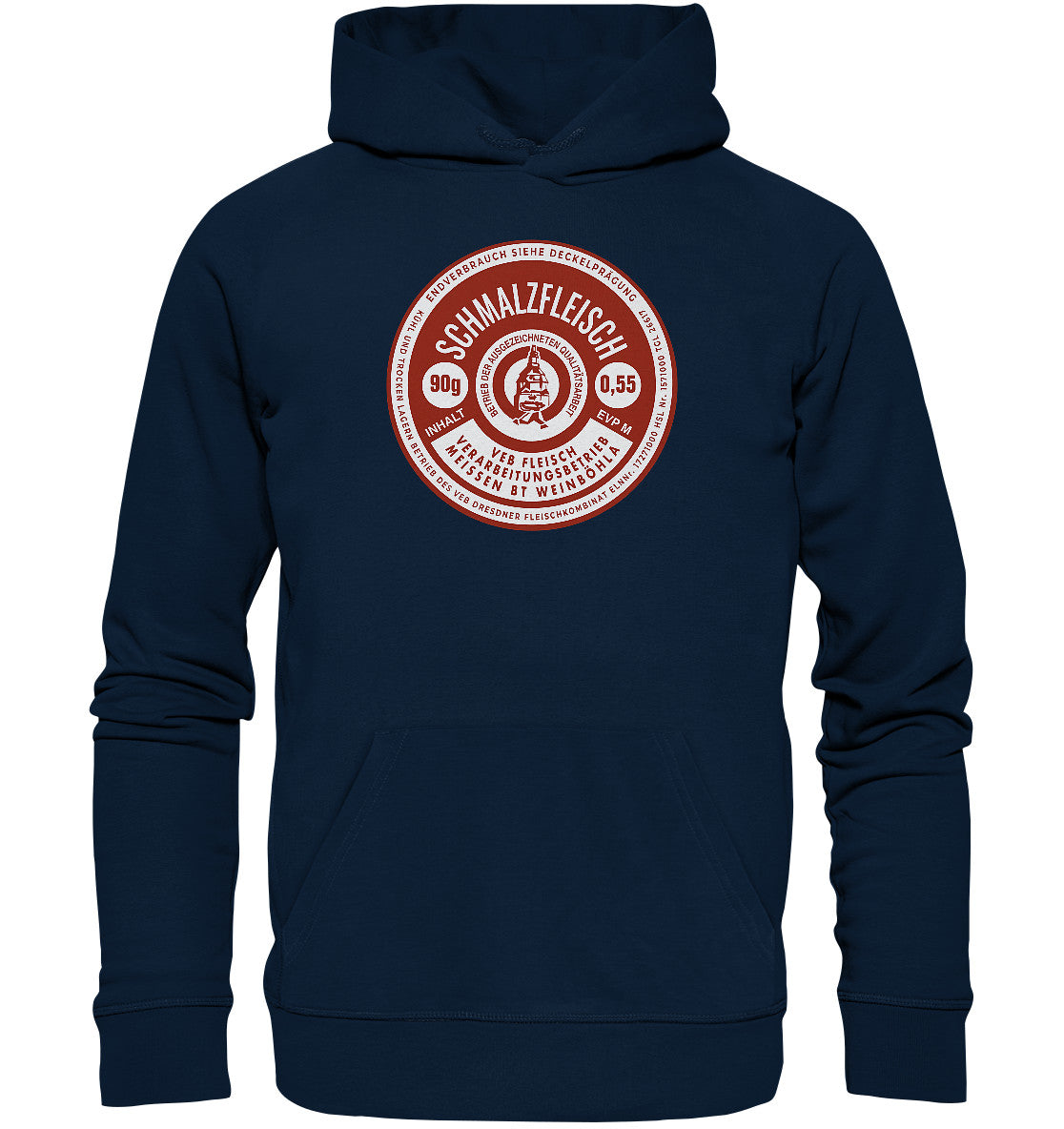 DDR Ostalgie Kapuze / Organic Hoodie Unisex • SCHMALZFLEISCH - VEB FLEISCH MEISSEN