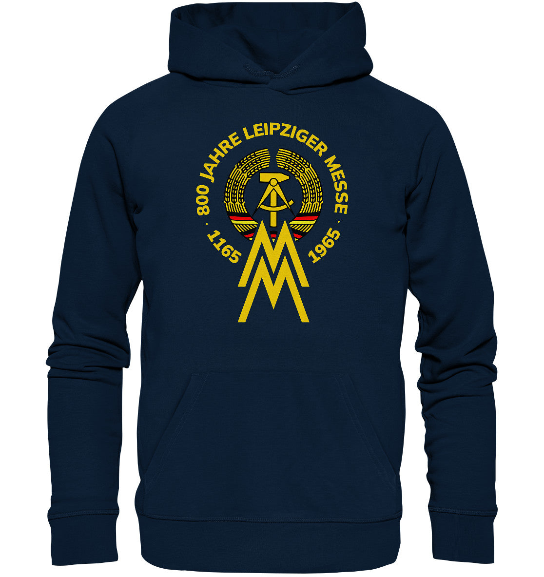 DDR Ostalgie Kapuze / Organic Hoodie Unisex • 800 JAHRE LEIPZIGER MESSE