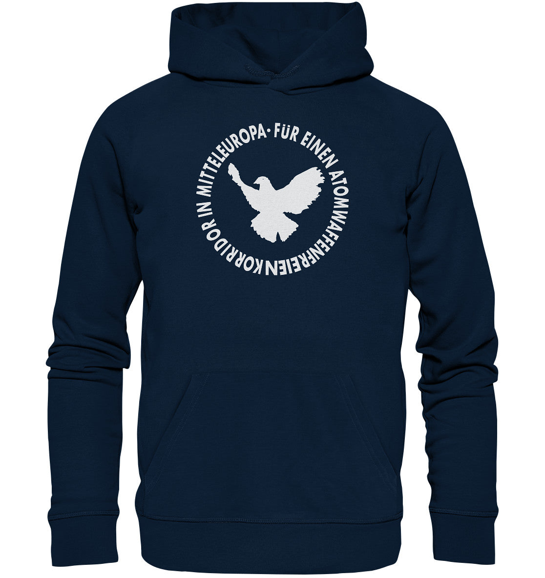 DDR Ostalgie Kapuze / Organic Hoodie Unisex • ATOMWAFFENFREIES MITTELEUROPA - WEISS