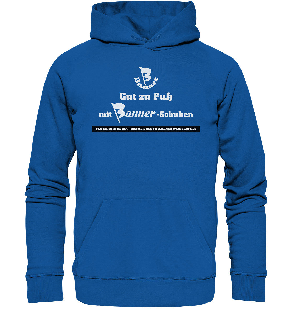 DDR Ostalgie Kapuze / Organic Hoodie Unisex • BANNER-SCHUHE - GUT ZU FUSS