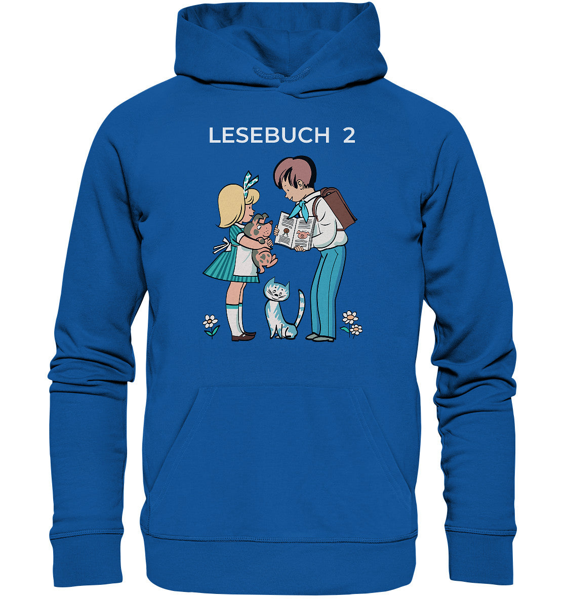 DDR Ostalgie Kapuze / Organic Hoodie Unisex • LESEBUCH 2. KLASSE DDR