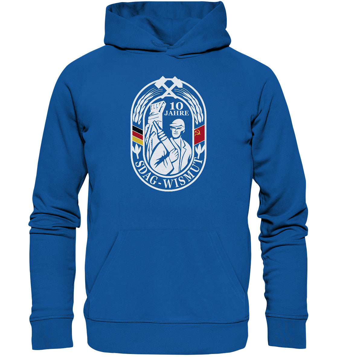 DDR Ostalgie Kapuze / Organic Hoodie Unisex • 10 JAHRE SDAG WISMUT