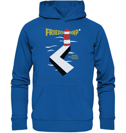 DDR Ostalgie Kapuze / Organic Hoodie Unisex • FRIEDEN - MIR - BEZIRKSORGANISATION ROSTOCK