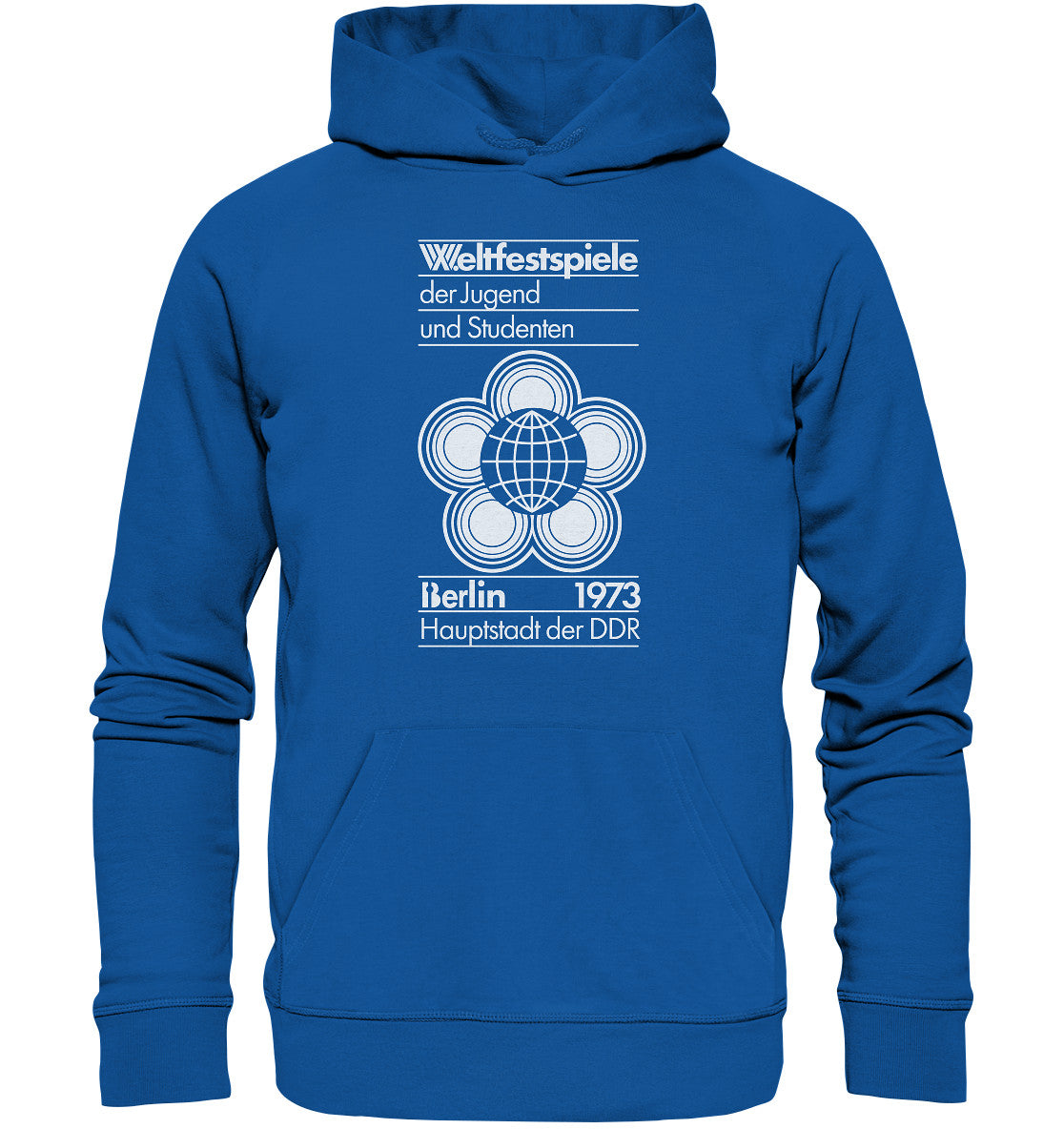 DDR Ostalgie Kapuze / Organic Hoodie Unisex• WELTFESTSPIELE BERLIN 1973 - PLAKATMOTIV